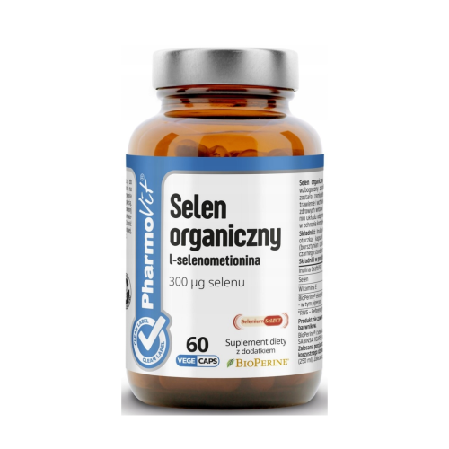 Pharmovit Selen Organiczny L-selenometionina 60 cap. / Włosy, Paznokcie, Odporność, Hashimoto