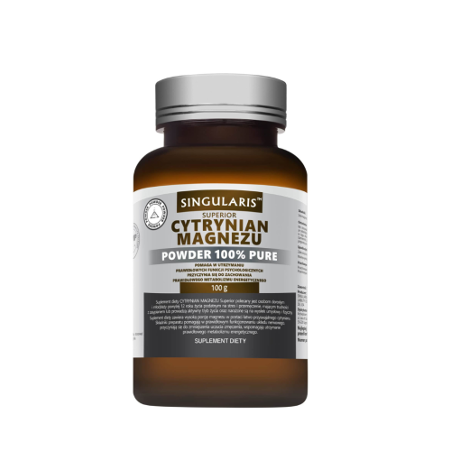 Singularis Cytrynian magnezu powder 100% PURE 100g lub 250g / skurcze, stres, zmęczenie
