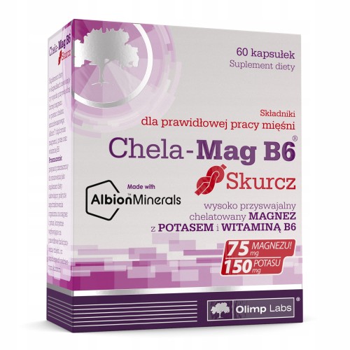OlimpLabs Chela-Mag + B6 / Skurcze, Stres, Nadciśnienie, Odporność