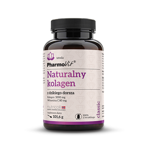 Pharmovit Naturalny kolagen z dzikiego dorsza 101,6g. Stawy Chrząstki Regeneracja Mineralizacja Kości