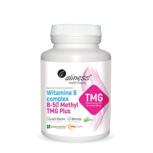 Aliness Witamina B Complex B-50 Methyl TMG PLUS / krążenie, menopauza, odporność, koncentracja 