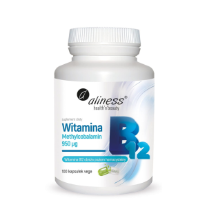 Aliness Witamina B12 Methylcobalamin 950µg x 100 kaps. Vege / metabolizm, układ nerwowy, odporność