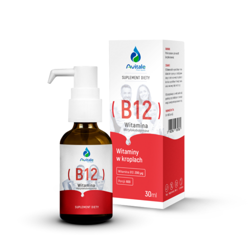 Avitale Witamina B12 Metylokobalamina 30 ml / metabolizm, układ nerwowy, odporność