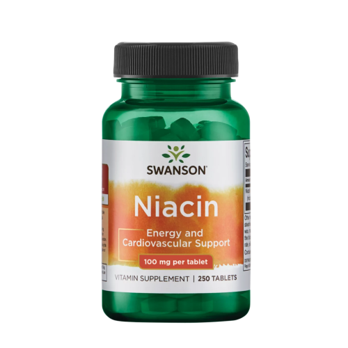 Swanson B3- Niacyna- niacinamide- amid kwasu nikotynowego 100mg 250caps / trądzik, skóra, nastrój