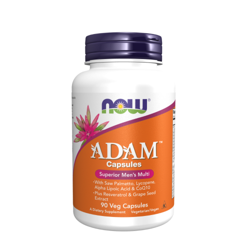 NOW Foods ADAM Multi-Vitamin for Men 90 vegekaps / system krwionośny, system nerwowy, witaminy dla mężczyzn