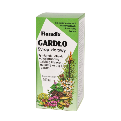 Floradix Gardło-syrop ziołowy 100ml /nawilżenia gardła, drapanie gardła, dyskomfort w gardle