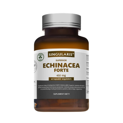 Singularis echinacea (jeżówka) forte 450mg 60 kapsułek wege. / Odporność, regeneracja,katar, przeziębienie, infekcja