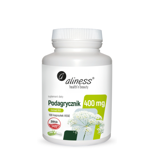 Podagrycznik (Aegopodium podagraria L.) ekstrakt 10:1 400mg 100 Vege caps / wątroba, redukcja masy ciała, metabolizm