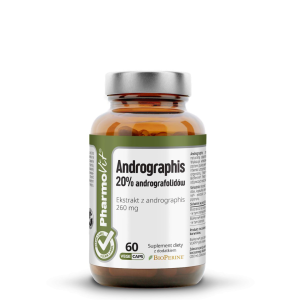 PharmoVit Andrographis (brodziuszka wiechowata) 20% 60 kaps Vcaps  / odporność
