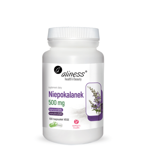 Aliness Niepokalanek 500mg (Vitex agnus-castus) x 100 Vcaps / napięcie przedmiesiączkowe, samopoczucie, dla kobiet