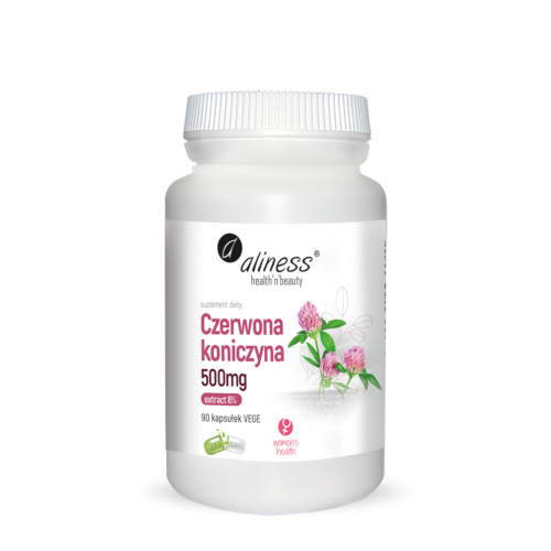 Aliness Czerwona koniczyna extract 8% 500 mg 90 caps / kości, serce, cisnienie
