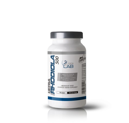 GenLab Ultra rhodiola 500 72 caps / zmęczenie, stres, umysł, wysiłek fizyczny