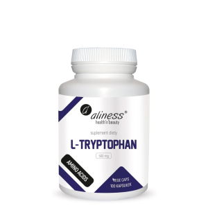 Aliness L-Tryptophan 500 mg 100 Vege caps  /  nastrój, samopoczucie, sen