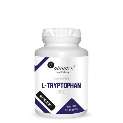 Aliness L-Tryptophan 500 mg 100 Vege caps / nastrój, samopoczucie, sen