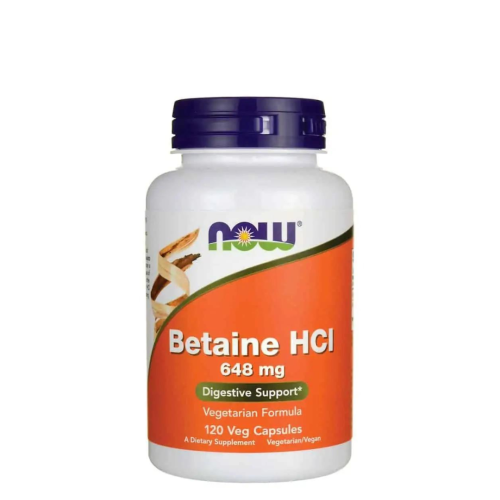Now Foods Betaina HCl 648 mg 120 kapsułek / trawienie, żołądek, jelita