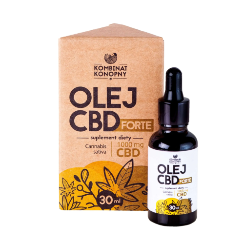 Kombinat Konopny OLEJ CBD 1000 mg /sen, wyciszenie, rozluźnienie, stres, przemęczenie