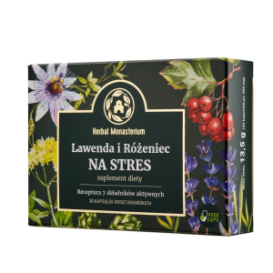 Herbal Monasterium Lawenda i Różeniec 30 kapsułek wege / na stres, stan napięcia, przemęczenie, rozdrażnienie, samopoczucie