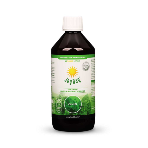 Joy Day EKO Koncentrat napoju probiotycznego Chmiel 500 ml / równowaga mikrobiologiczna jelit, stres, serce, odporność, układ nerwowy, naczynia krwionośne, nerwy