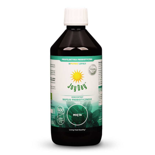 Joy Day EKO Koncentrat napoju probiotycznego Mięta 500 ml / jelita, stres, układ pokarmowy, odporność, IBS
