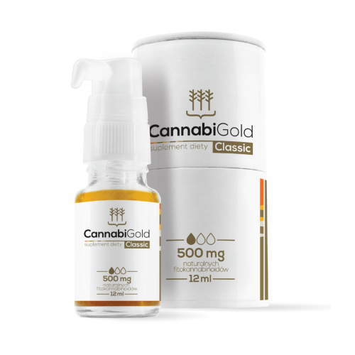 CannabiGold Classic 500 mg /sen, wyciszenie, rozluźnienie, stres, przemęczenie