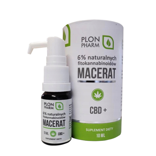 Plon Pharm Olejek CBD+ Macerat 6% /sen, wyciszenie, rozluźnienie, stres, przemęczenie