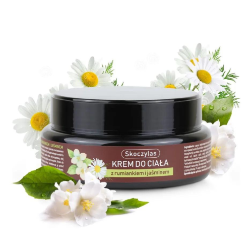 Skoczylas Krem do ciała z rumiankiem i jaśminem / wygładza i zmiękcza skórę, sucha skóra, regeneracja skóry, wspiera płaszcz hydrolipidowy skóry