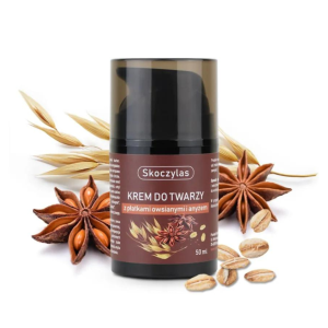 Skoczylas Krem do twarzy z płatkami owsianymi i anyżem / poranna i wieczorna pielęgnacja cery, nawilżenie skóry, miękka i gładka skóra