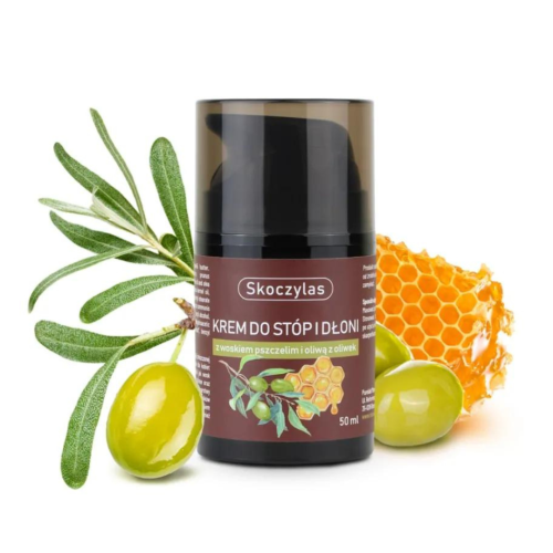 Skoczylas Krem do stóp i dłoni z woskiem pszczelim i oliwą z oliwek / regeneracja przesuszonej i zniszczonej skóry dłoni i stóp