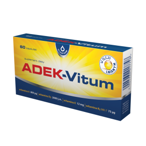 Oleofarm ADEK-Vitum, 60 kapsułek - na odporność, samopoczucie, kości, skóra, wzrok 