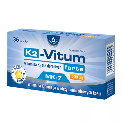 Oleofarm K2-Vitum forte 200 μg, 36 kaps./ Kości, Stawy, Zęby