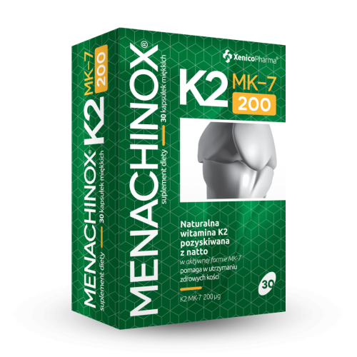 XenicoPharma Menachinox K2 200, 30 kaps./ Kości, Stawy, Zęby