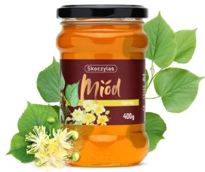 Skoczylas Miód Lipowy 400g  - prawdziwy, naturalny