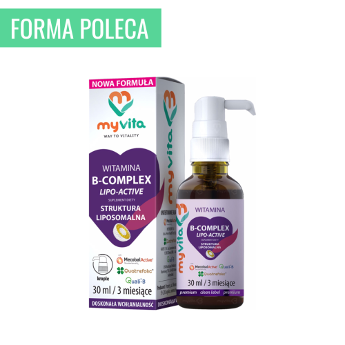 MyVita Witamina B-Complex krople 30ml/ krążenie, menopauza, odporność, koncentracja