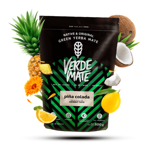 Yerba Verde Mate Green Pina Colada 0,5 kg / Pobudzenie, Energia, Naturalne, guarana #YerbaMate#MateLovers#HerbalDrink
#MateTime#MateLife