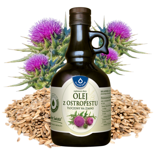 Oleofarm Olej z ostropestu 250 ml. /wątroba, cholesterol, trawienie