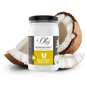 Olmühle Solling Olej kokosowy 250 ml / BIO, ze świeżego miąższu, Kwas laurynowy, tłoczony na zimno, wysoka jakość, nierafinowany