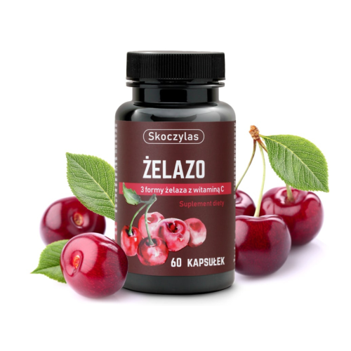Skoczylas Żelazo 3 formy z witaminą C / układ nerwowy, serce, odporność, mięśnie, hemoglobina