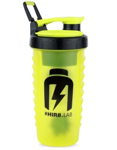 HIRO.LAB Shaker Crater Cap - 770ml żółty, przezroczysty, czarny