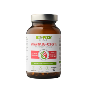 Biowen Witamina D3 12000 IU+ K2 200 mcg Forte  DUŻA dawka 60 kaps