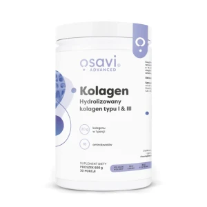 Osavi Hydrolizowany Kolagen Wołowy Peptydy typu I & III 600 g BEZSMAKOWY Stawy Skóra