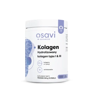 Osavi Hydrolizowany Kolagen Wołowy Peptydy typu I & III 300 g BEZSMAKOWY Stawy Skóra