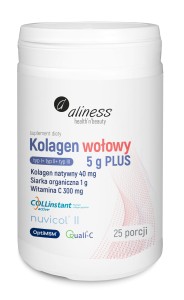 Aliness, Kolagen wołowy 5 g PLUS witamina  C 158,5g