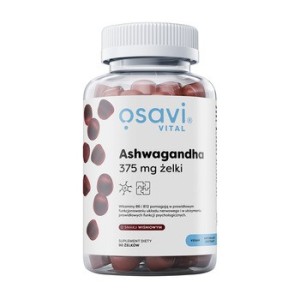 Osavi Ashwagandha 375mg Żelki, Wiśnia - 90 gummies