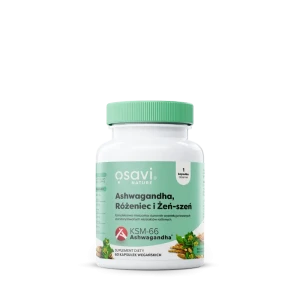 Osavi Ashwagandha + Różeniec i Żeń-szeń - 60 vegan kaps