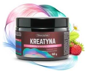 Skoczylas KREATYNA 4 formy kreatyny z poziomką 160g