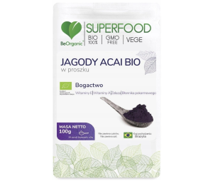 BeOrganic Jagody Acai BIO w proszku 100g
