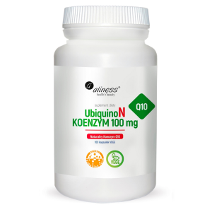 Aliness UbiquinoN Naturalny KOENZYM Q10 100mg x 100 Vege caps.