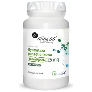 Aliness, Dysmutaza ponadtlenkowa (Tetra Sod) 25 mg x 60 vege tabs 