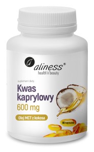 Aliness Kwas kaprylowy 60% C8 600mg x 90 kaps