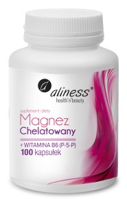 Aliness, Magnez Chelatowany 720mg + B6 (P-5-P) x 100 kaps